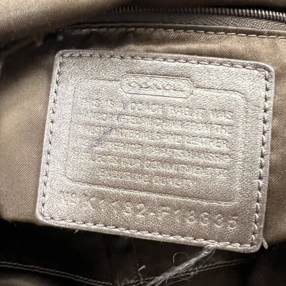 Coach Tote Bag Purse Vintage Jacquard Khaki & Brown - Picture 5 of 9